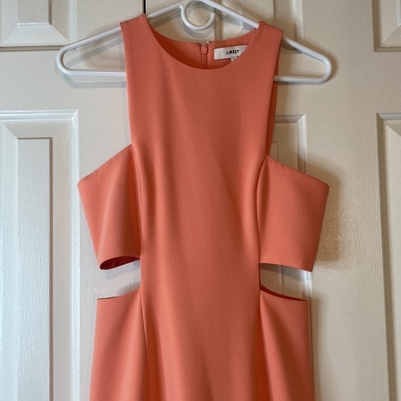 Likely Size 4 Peach Prom/Wedding Dress w/ Side Cutouts in EUC — Worn Once - Picture 2 of 11